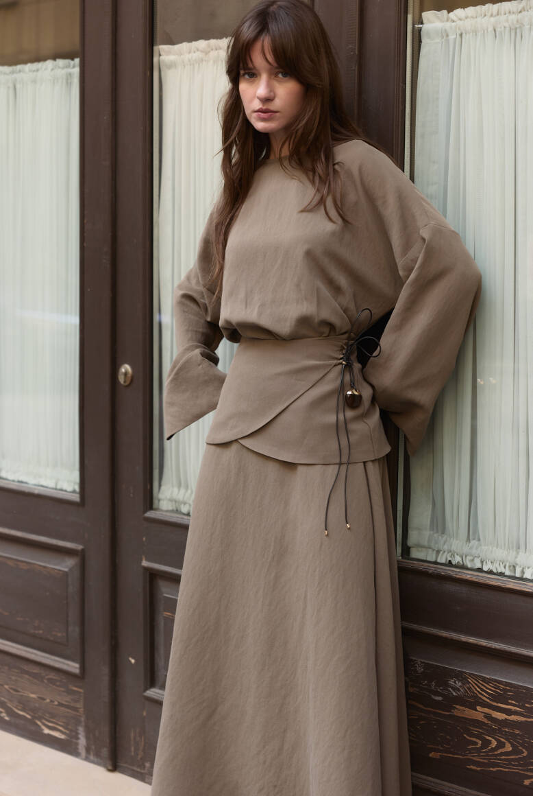 Aller Detaylı Etek Takım Haki Yeşili - 2