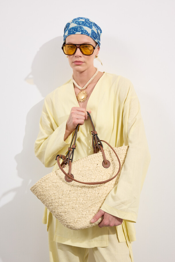 Aluna Tote Hasır Çanta Bej - EMNORA (1)