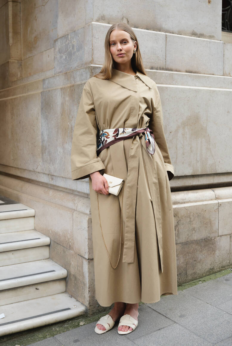 Asimetrik Yaka Elbise Çağla Yeşili - 5