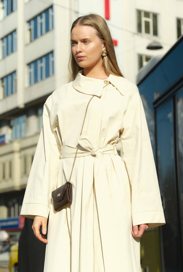 Asimetrik Yaka Elbise Taş - 3