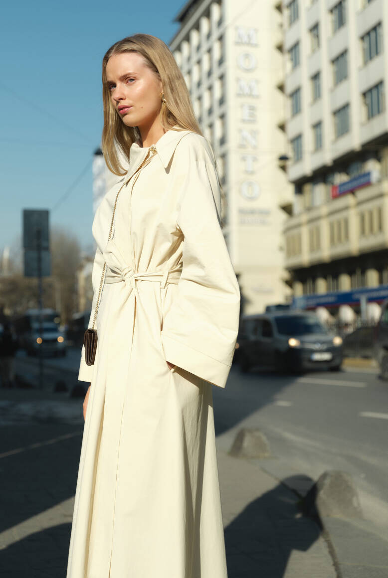 Asimetrik Yaka Elbise Taş - 5