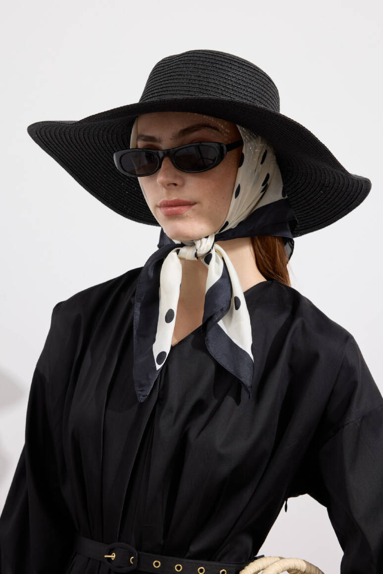 Basic Hasır Şapka Siyah - EMNORA