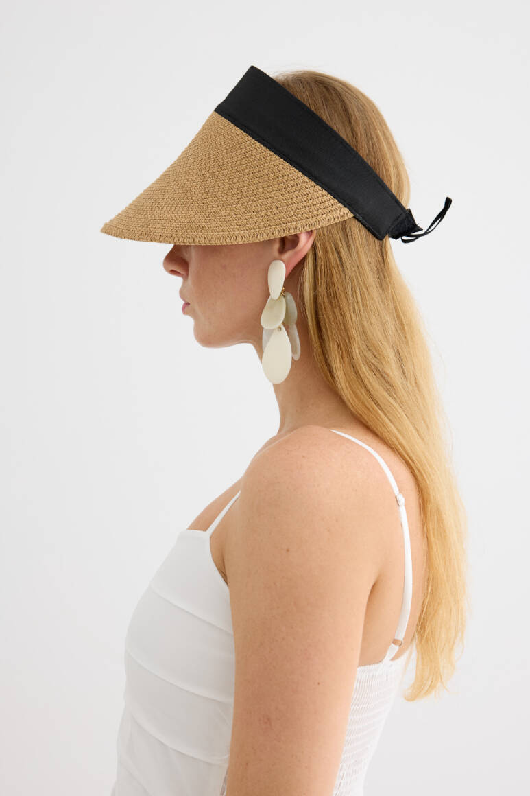 Basic Hasır Vizör Şapka Camel - EMNORA