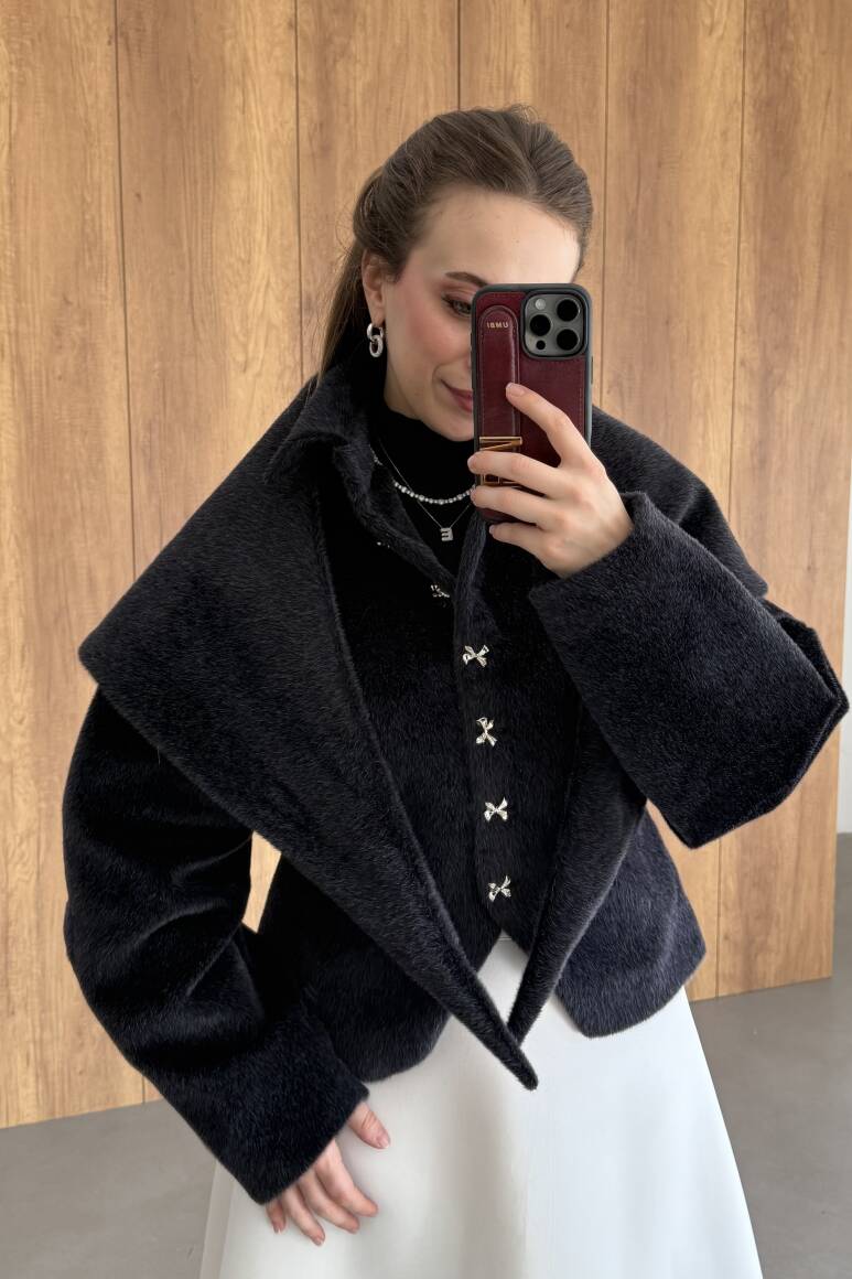 Belden Oturtmalı Atkılı Fox Kaban Siyah - 12