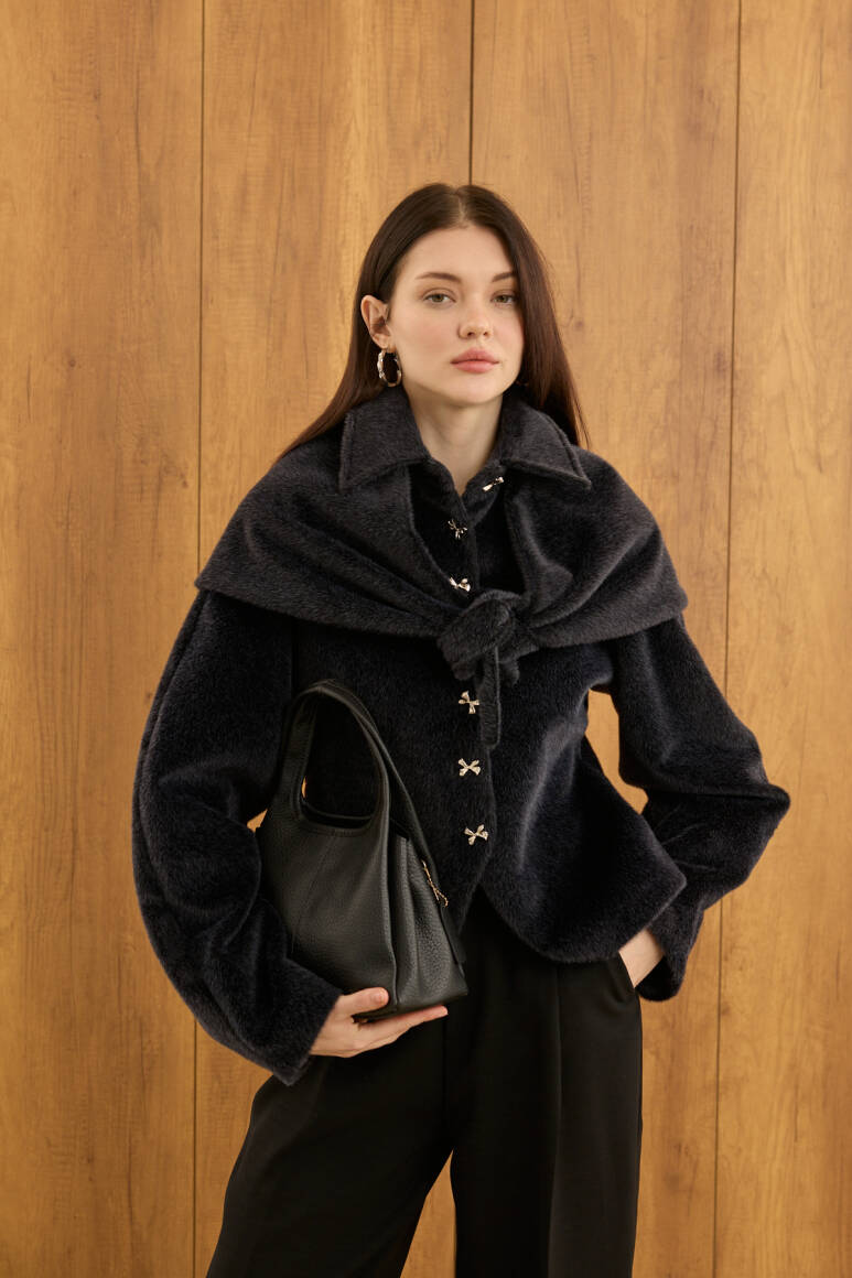 Belden Oturtmalı Atkılı Fox Kaban Siyah - 6