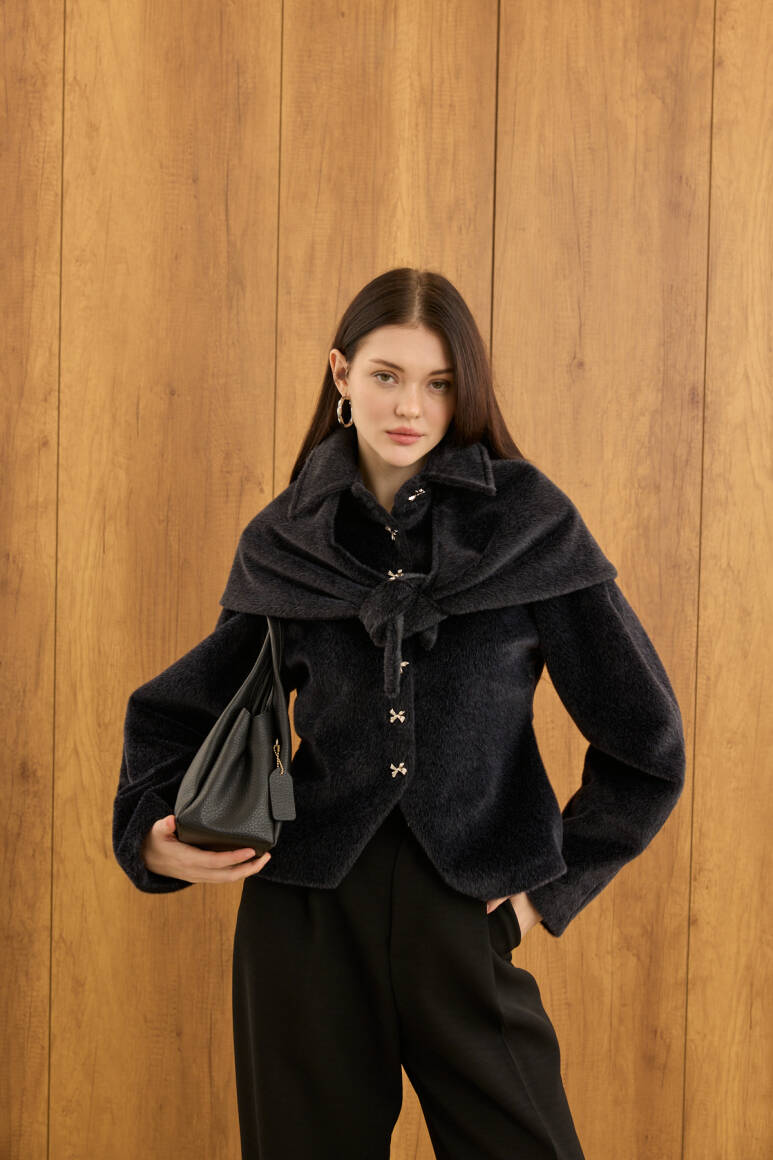 Belden Oturtmalı Atkılı Fox Kaban Siyah - 8