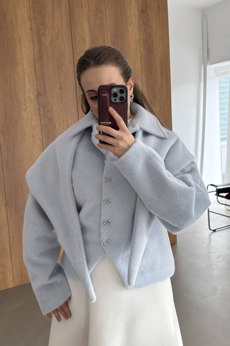 Belden Oturtmalı Atkılı Fox Kaban Soft Mavi - 11