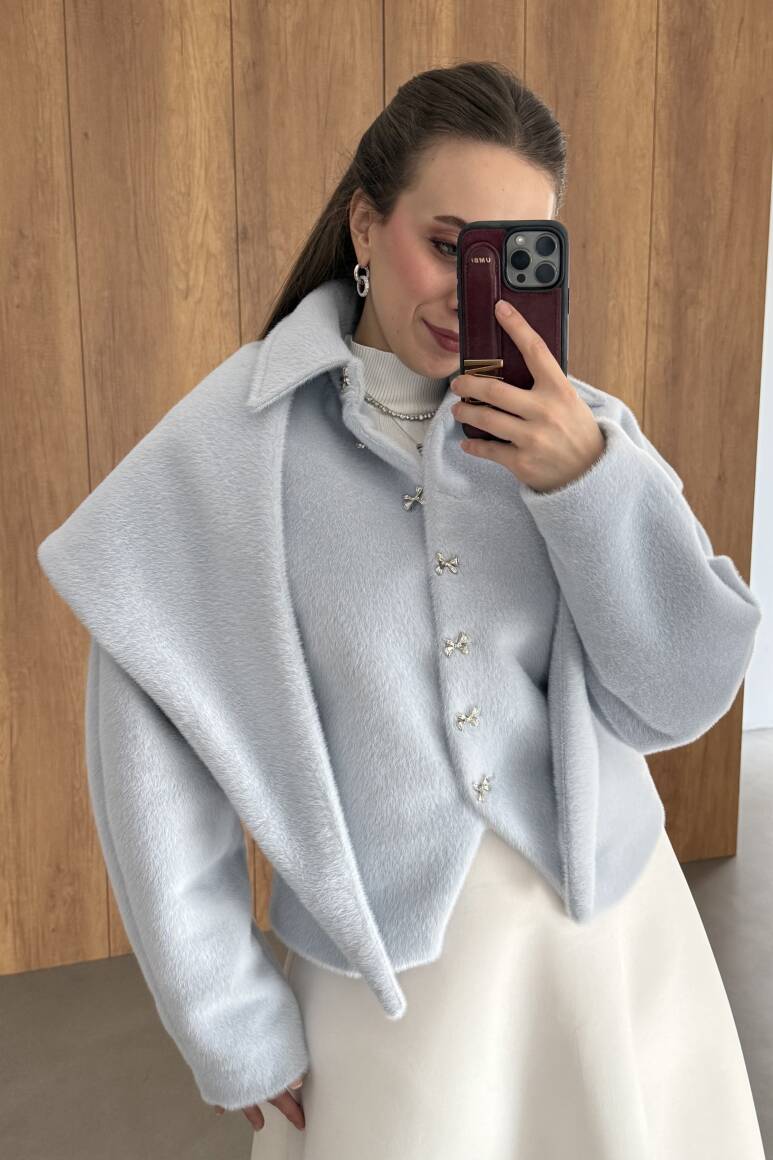 Belden Oturtmalı Atkılı Fox Kaban Soft Mavi - 10