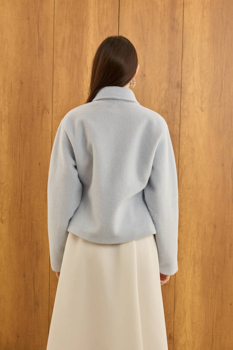 Belden Oturtmalı Atkılı Fox Kaban Soft Mavi - 8