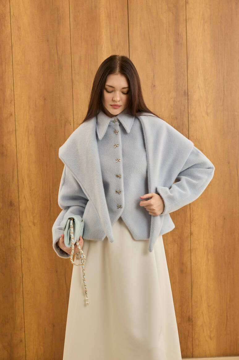 Belden Oturtmalı Atkılı Fox Kaban Soft Mavi - 7