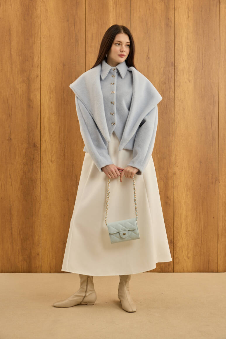 Belden Oturtmalı Atkılı Fox Kaban Soft Mavi - 4