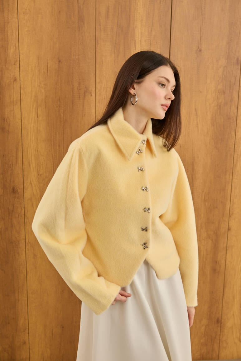 Belden Oturtmalı Atkılı Fox Kaban Soft Sarı - 6