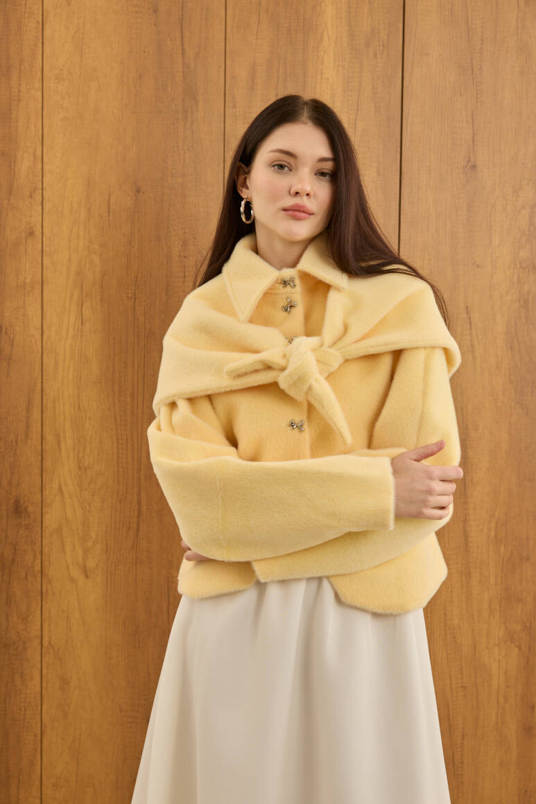 Belden Oturtmalı Atkılı Fox Kaban Soft Sarı - 2