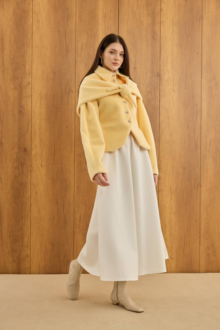 Belden Oturtmalı Atkılı Fox Kaban Soft Sarı - 4