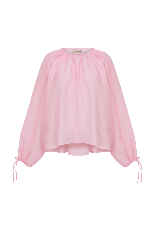 Biye Detaylı Princess Bluz Soft Pembe - EMNORA