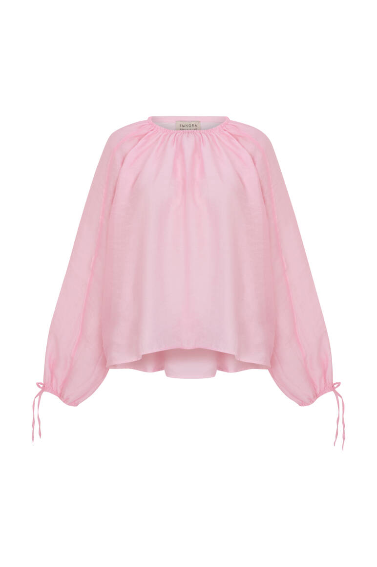 Biye Detaylı Princess Bluz Soft Pembe - EMNORA