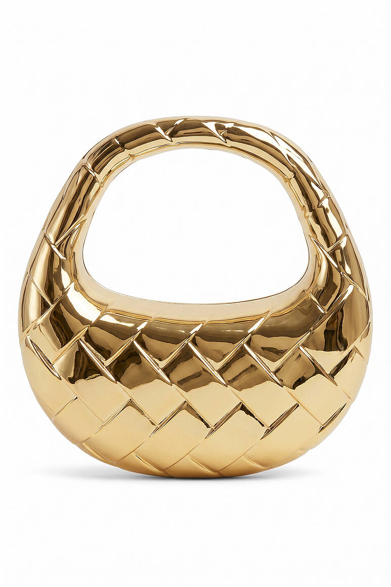 Botte Metalik Çanta Gold - 1
