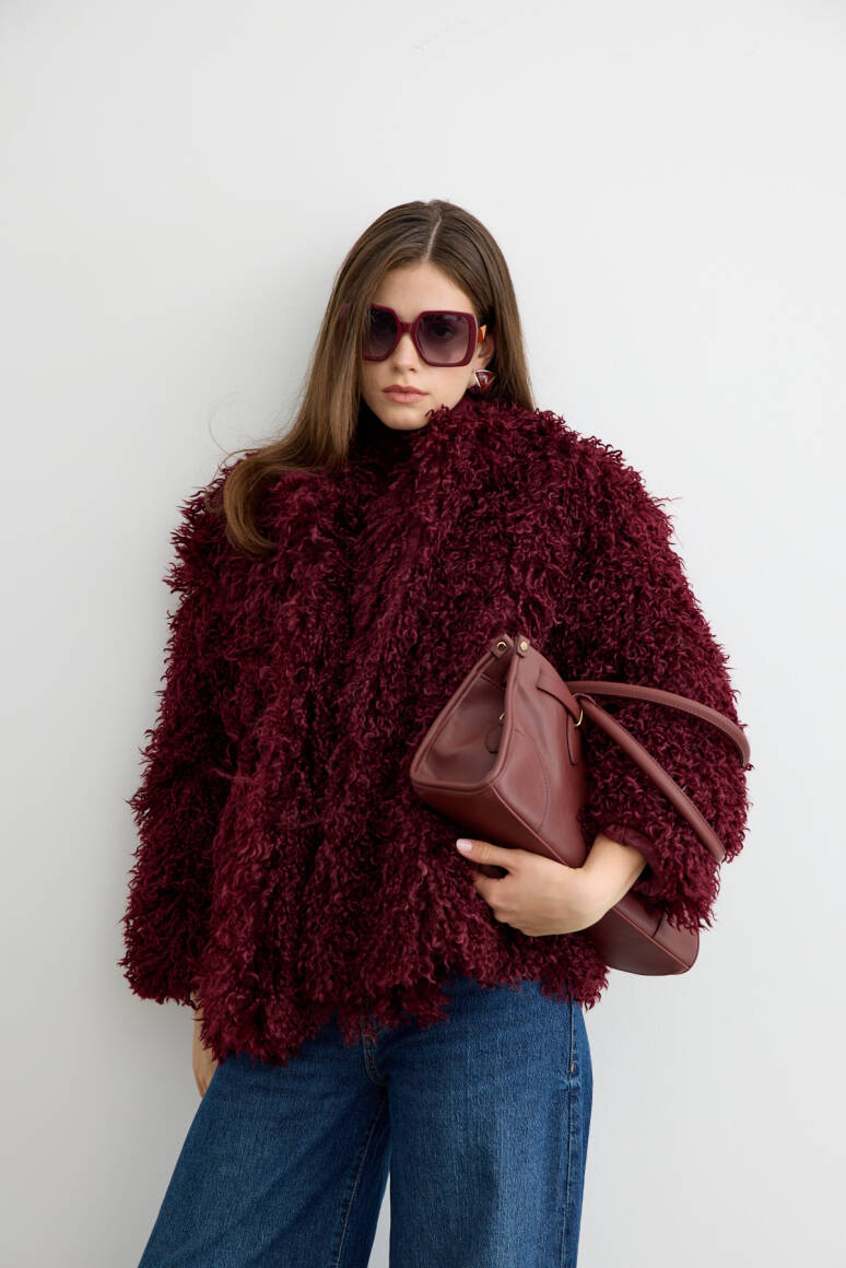 Bürümcük Kürk Bordo - EMNORA