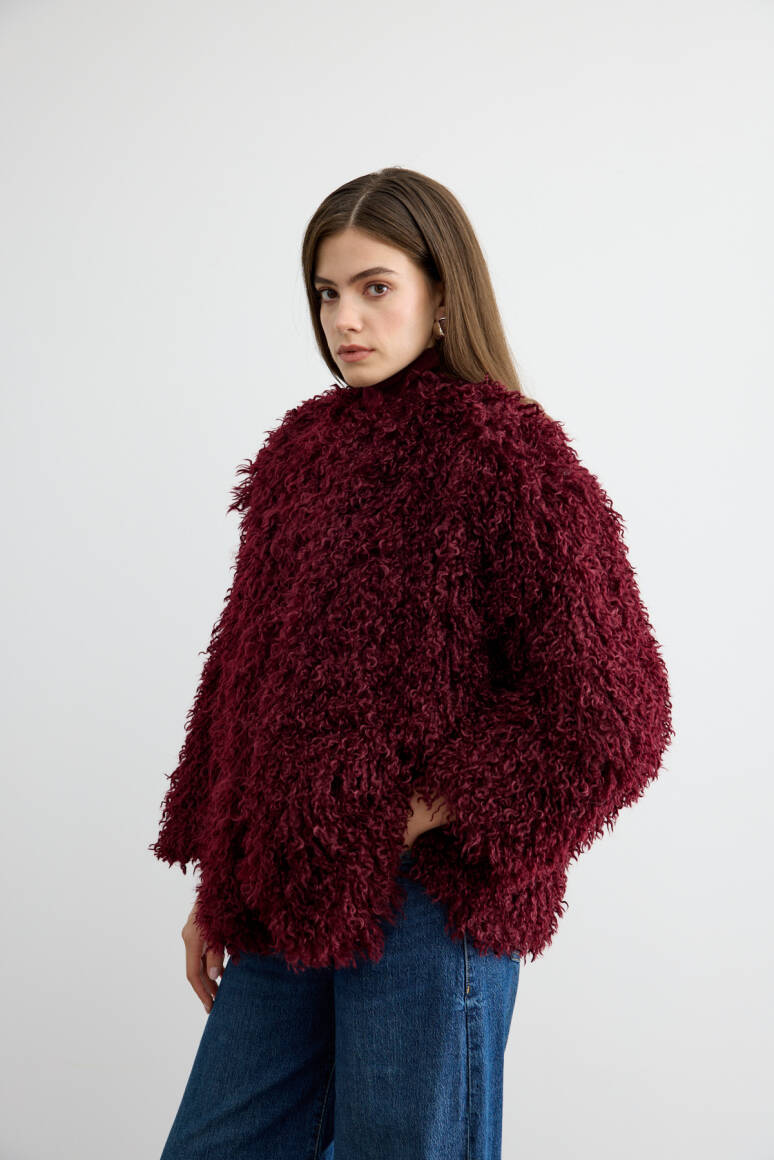 Bürümcük Kürk Bordo - 3