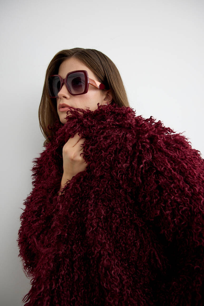 Bürümcük Kürk Bordo - 4