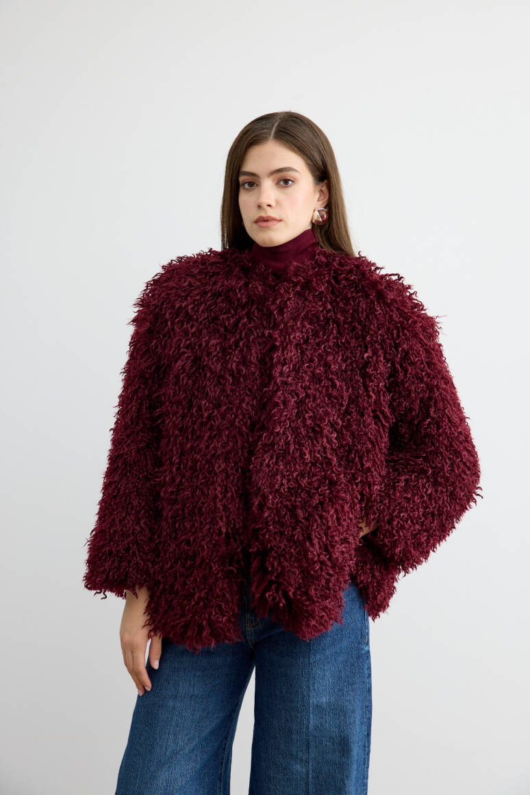 Bürümcük Kürk Bordo - 5