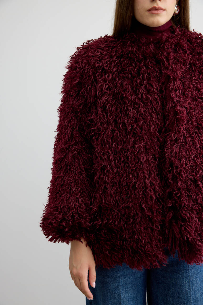 Bürümcük Kürk Bordo - 6