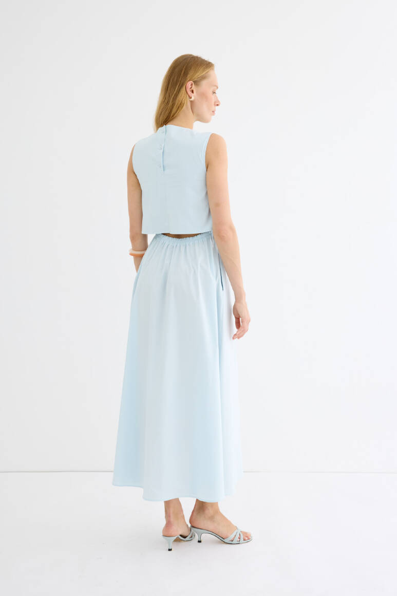 Cosmo Poplin Elbise Soft Mavi - 2
