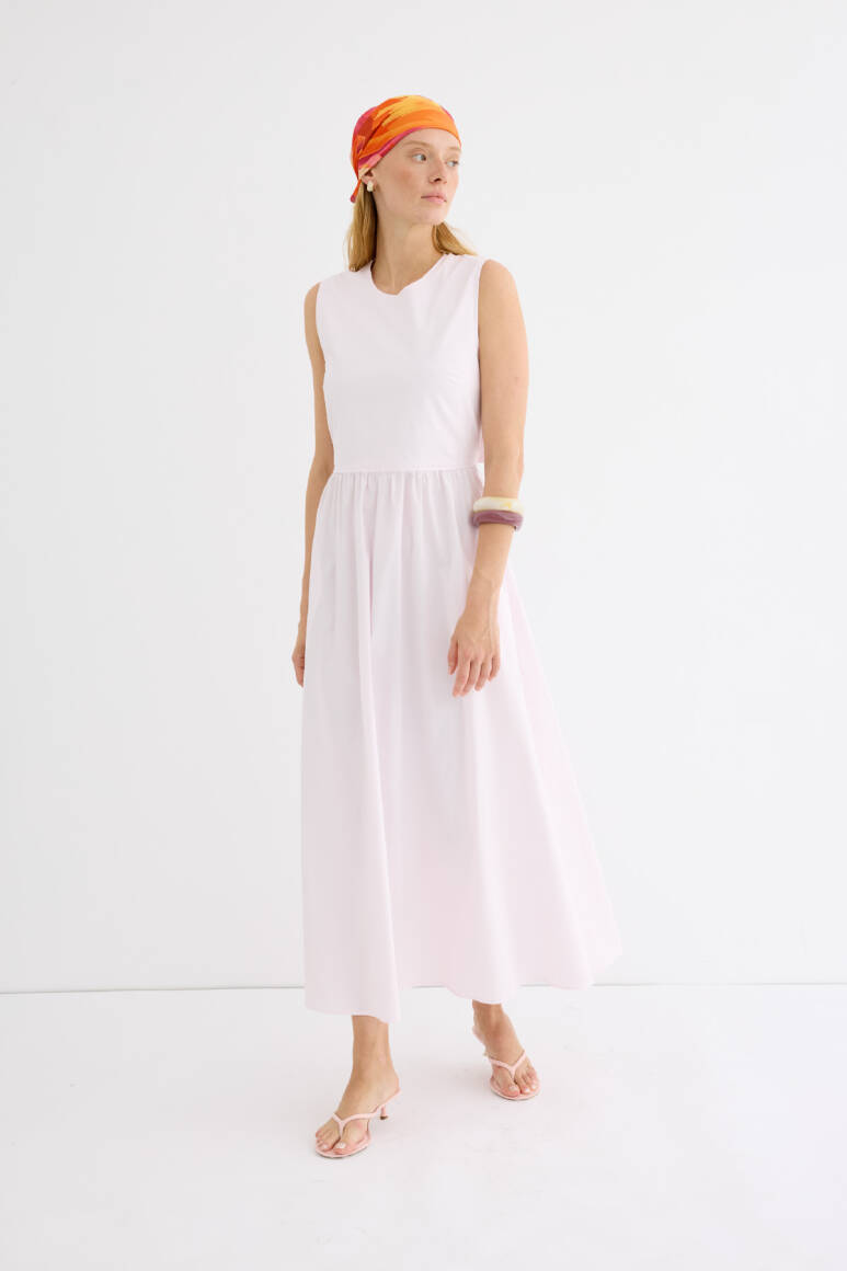 Cosmo Poplin Elbise Soft Pembe - EMNORA