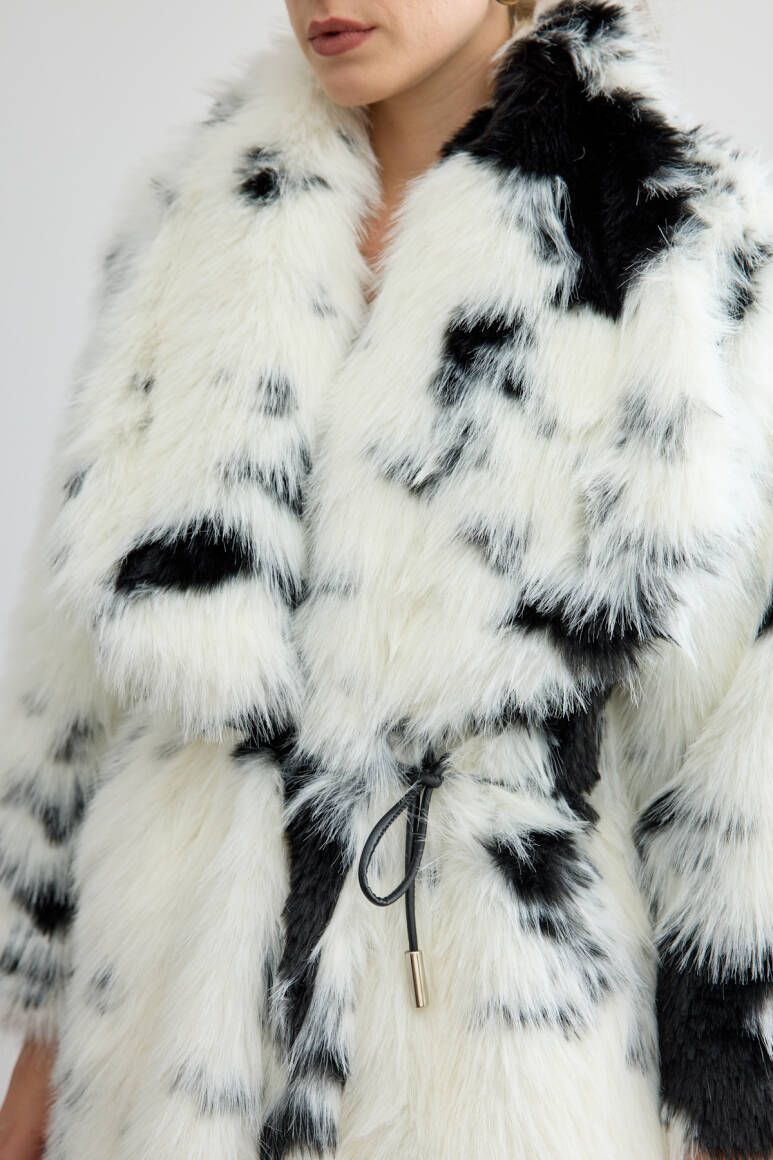 Cow Kemerli Premium Kürk Siyah - 6