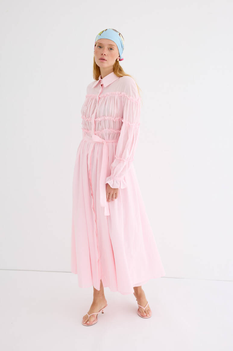 Daisy Vual Elbise Soft Pembe - 14