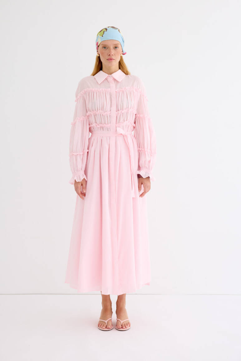 Daisy Vual Elbise Soft Pembe - 10