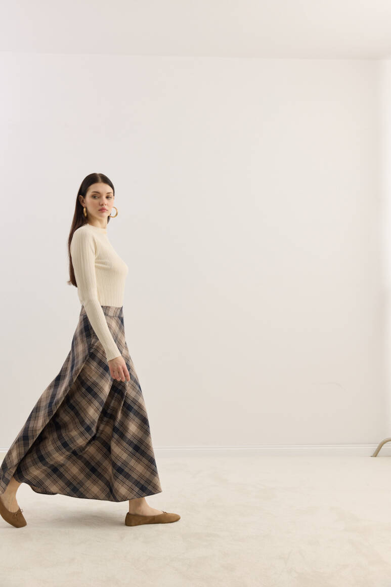 Ekose Kloş Etek Taş - 5