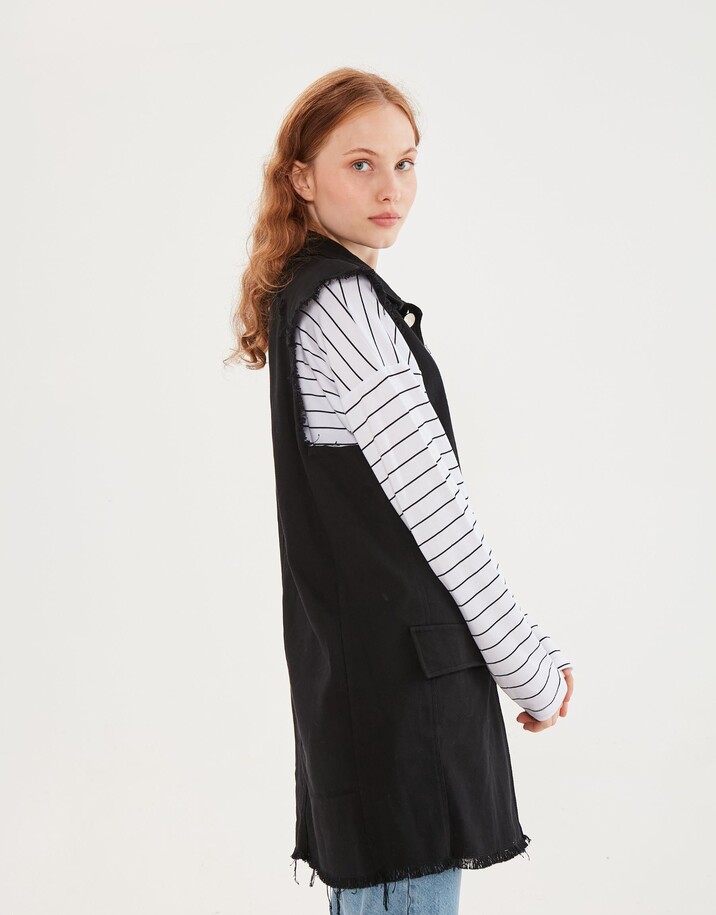 Gabardin Yelek Siyah - 10