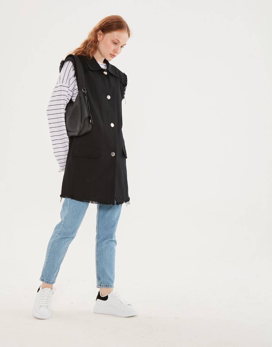Gabardin Yelek Siyah - 3