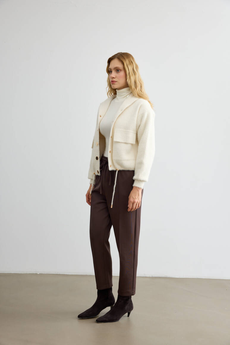 Havuç Kesim Scuba Pantolon Acı Kahve - 2