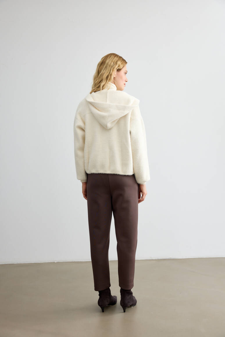 Havuç Kesim Scuba Pantolon Acı Kahve - 5