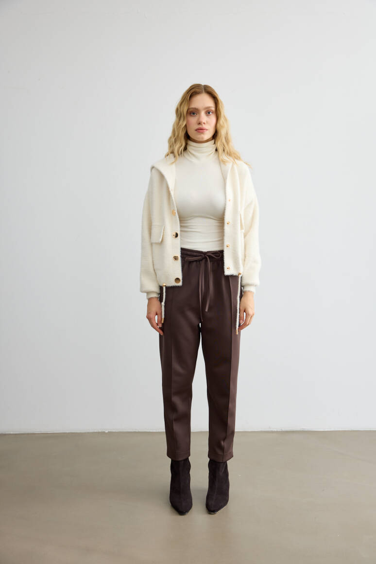 Havuç Kesim Scuba Pantolon Acı Kahve - 6