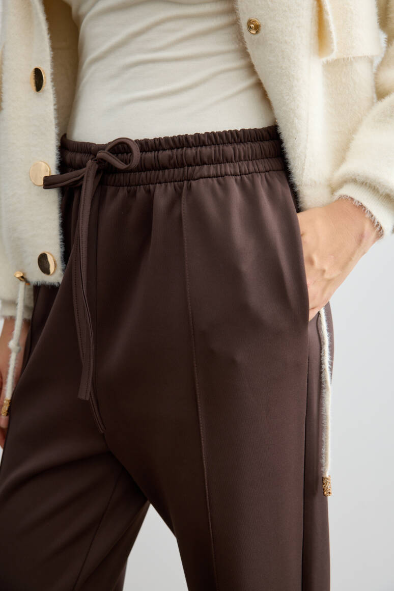 Havuç Kesim Scuba Pantolon Acı Kahve - 7