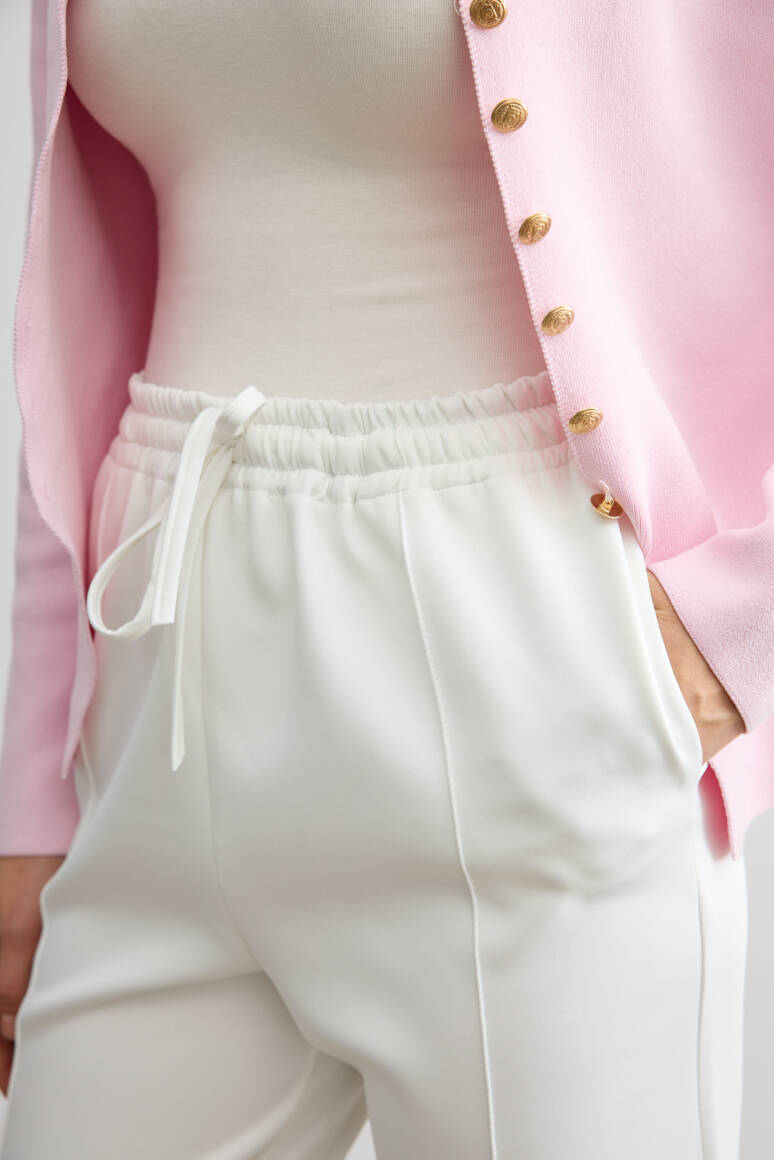 Havuç Kesim Scuba Pantolon Beyaz - 3