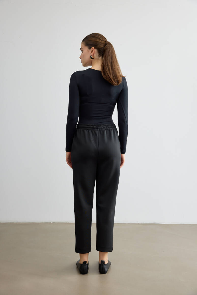 Havuç Kesim Scuba Pantolon Siyah - 11