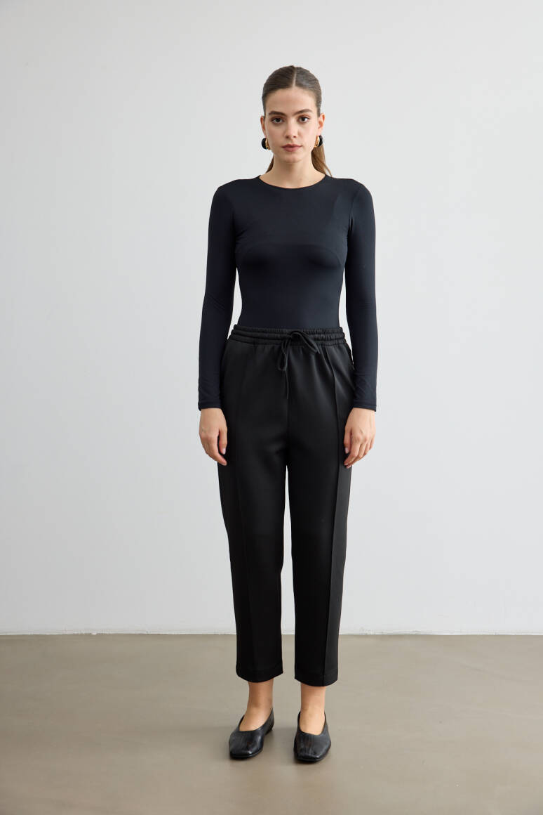 Havuç Kesim Scuba Pantolon Siyah - 6