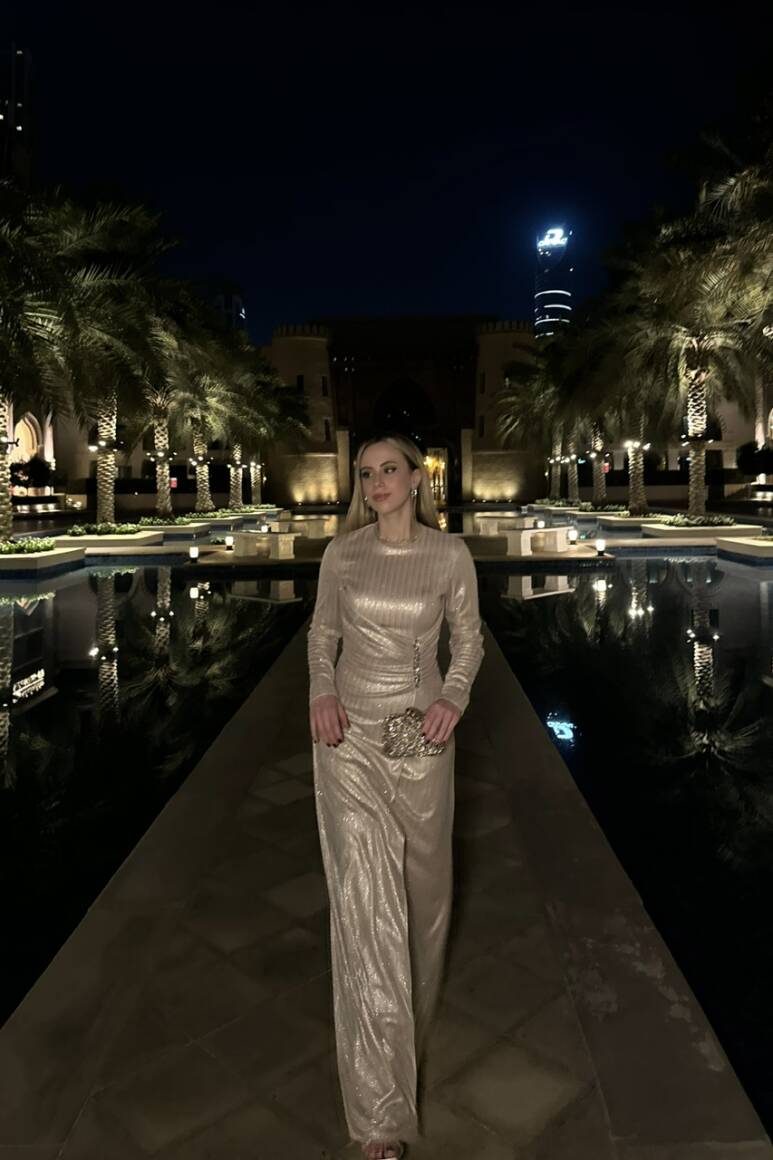 Isabella Işıltılı Abiye Elbise Gold - 12