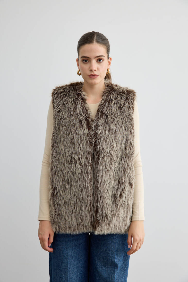 Kürk Yelek Acı Kahve - 4