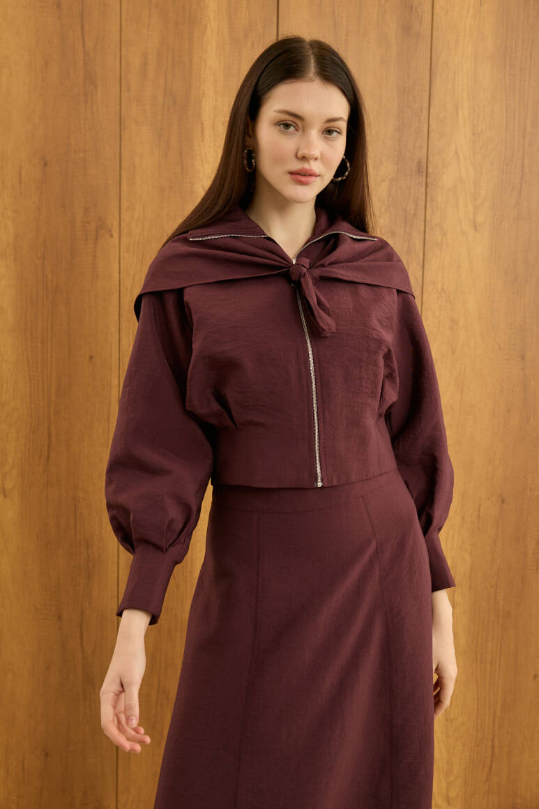 Liva Fularlı Takım Burgonya - EMNORA