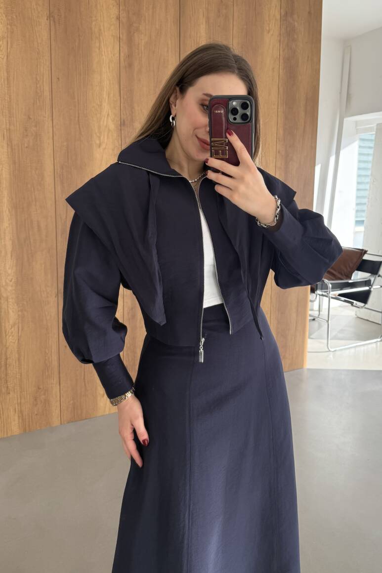 Liva Fularlı Takım Lacivert - 14