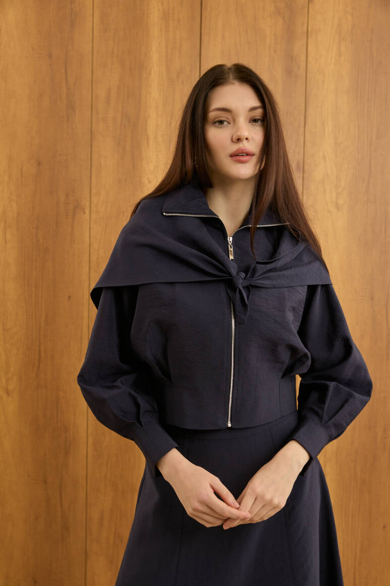 Liva Fularlı Takım Lacivert - 5