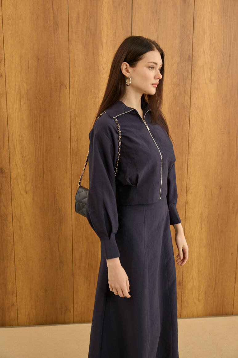 Liva Fularlı Takım Lacivert - 4