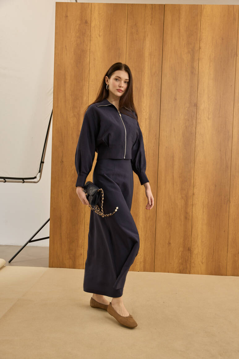 Liva Fularlı Takım Lacivert - 9