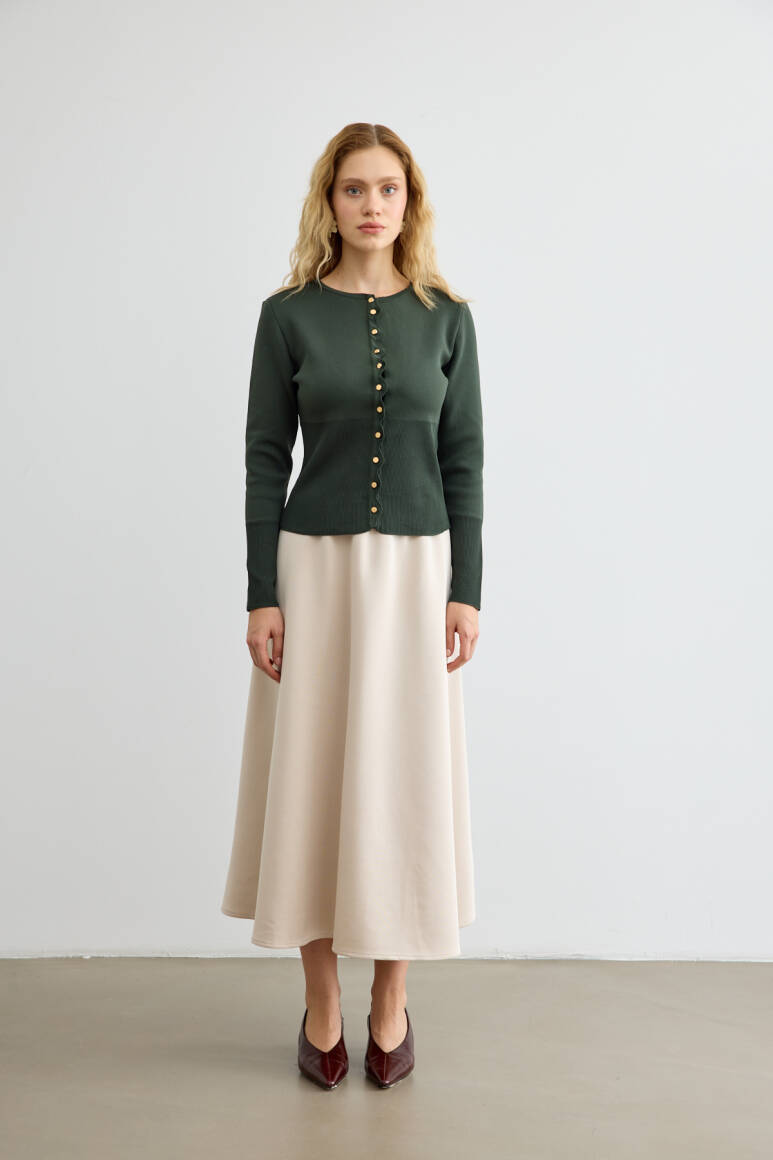 Mery Scuba Kloş Etek Taş - 2