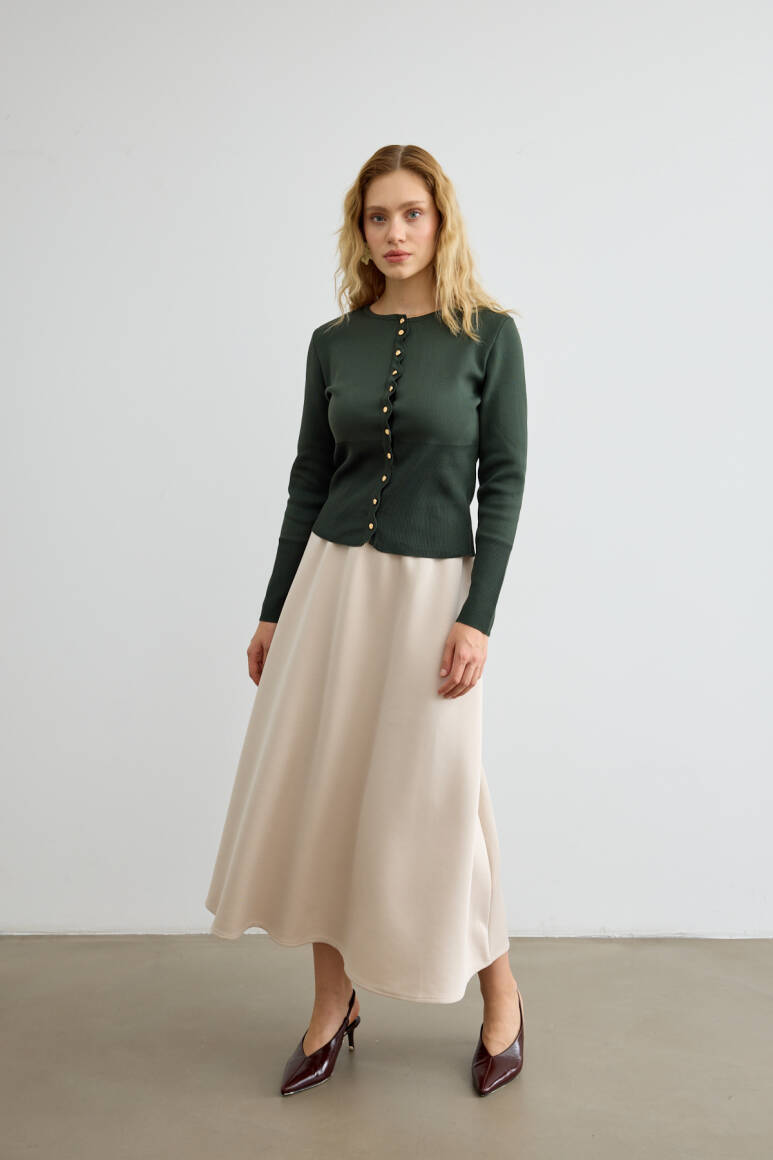 Mery Scuba Kloş Etek Taş - 4